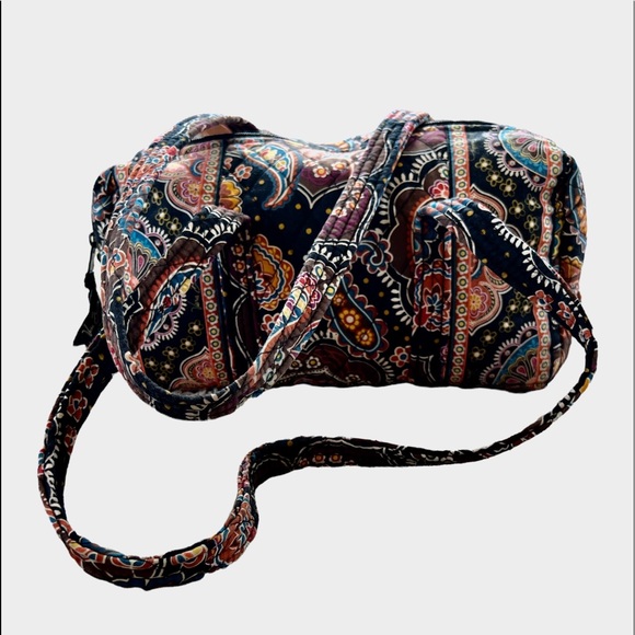 Vera Bradley Retired Paisley Printed Purse ID Coin Purse Black - Picture 6 of 11